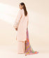 Women's Unstitched Lawn Embroidered Pink 3 Piece Suit